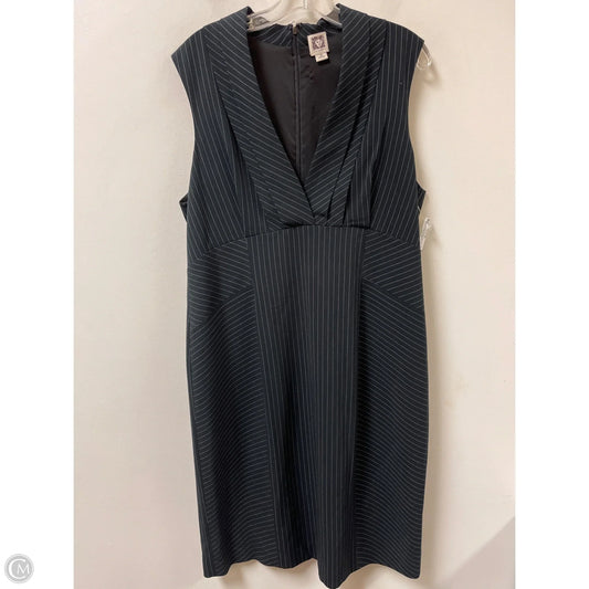 Dress Casual Midi By Anne Klein In Navy, Size: 1x
