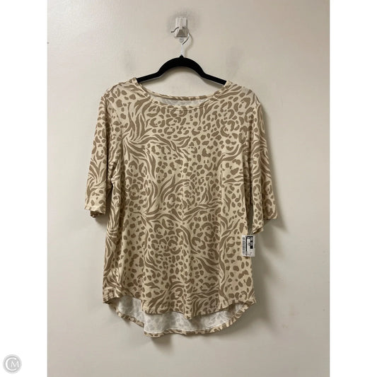 Top Short Sleeve By Cupio In Tan, Size: Xl