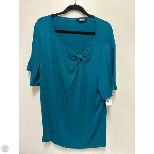 Top Short Sleeve By Bloomchic In Teal, Size: 2x