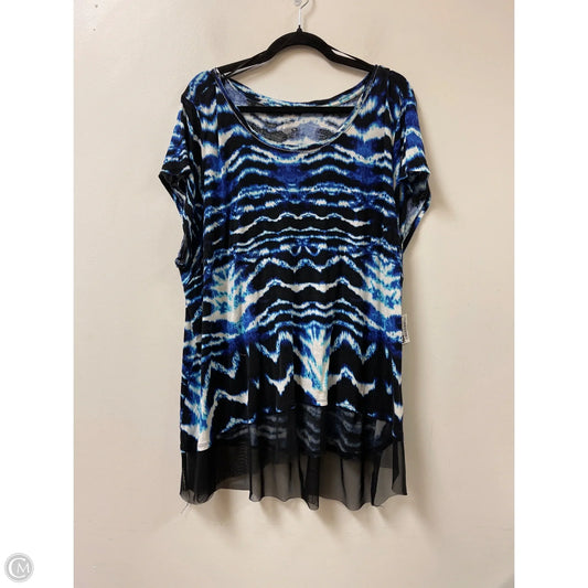 Top Short Sleeve By Jennifer Lopez In Blue, Size: 3x