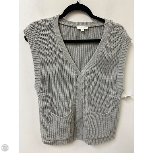 Vest Sweater By Clothes Mentor In Grey, Size: M