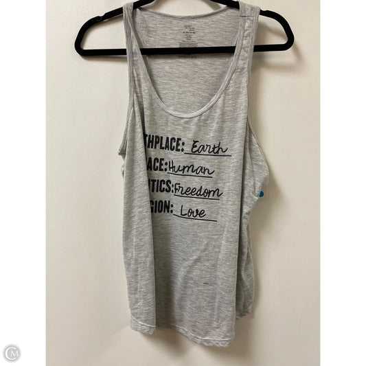 Tank Top By Secret Treasures In Grey, Size: Xl