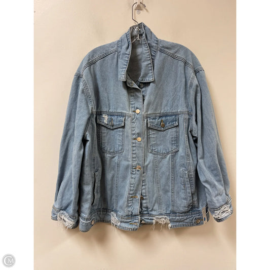 Jacket Denim By Shein In Blue Denim, Size: 2x