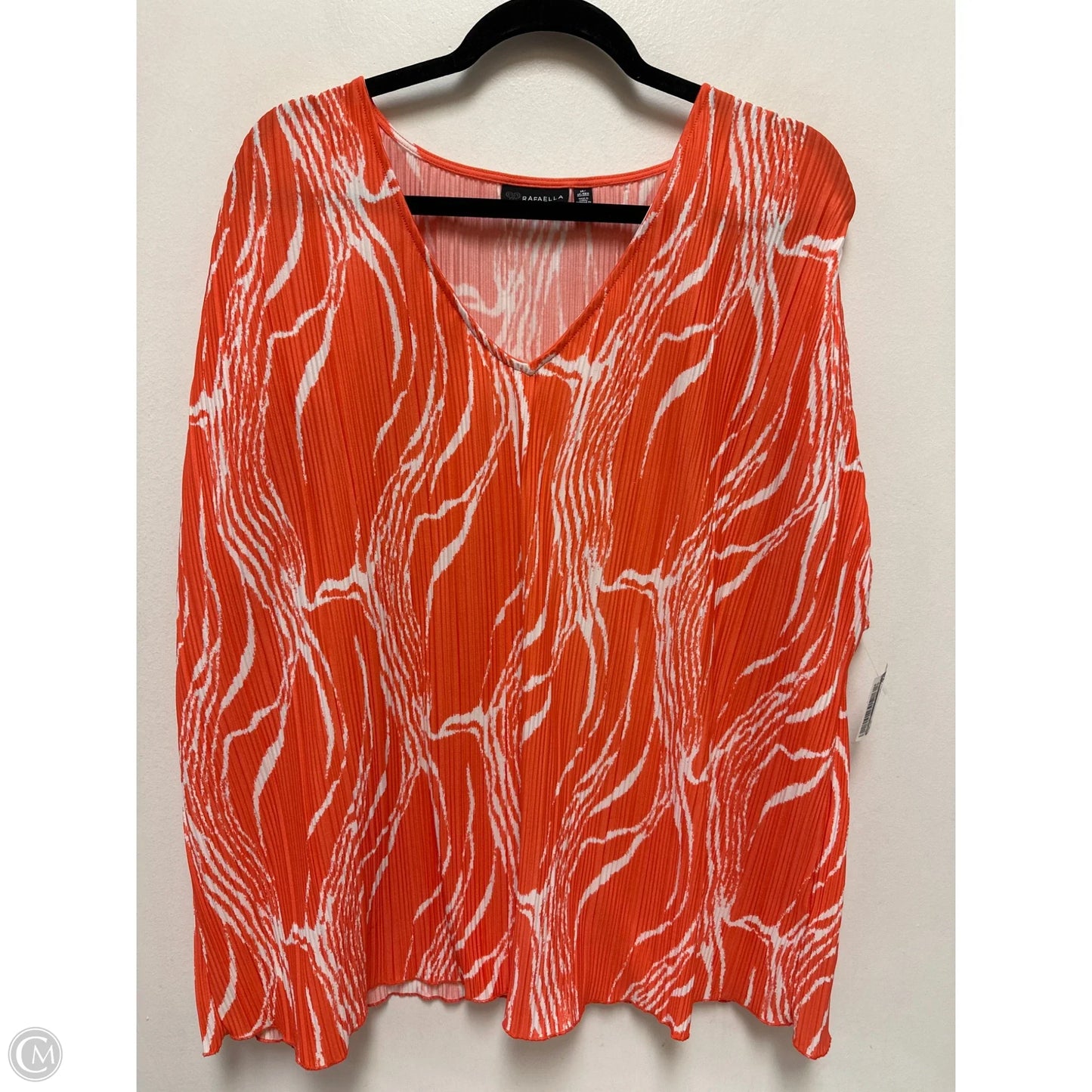 Top Short Sleeve By Rafaella In Orange, Size: 2x