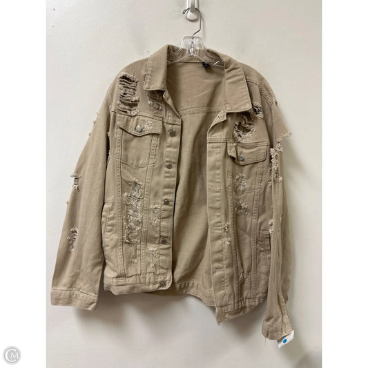 Jacket Denim By Shein In Tan, Size: Xl