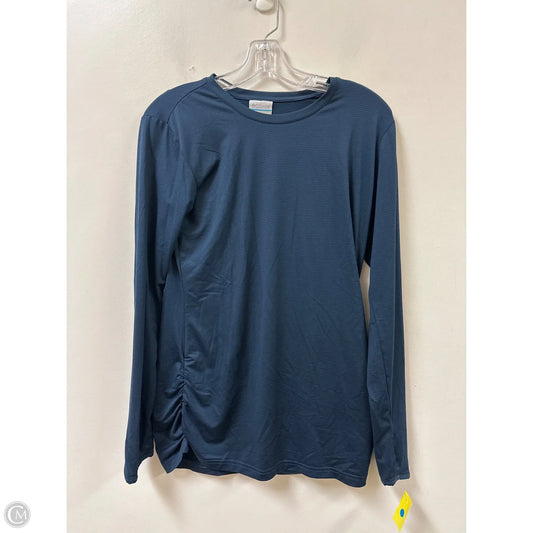 Athletic Top Long Sleeve Crewneck By Columbia In Navy, Size: M