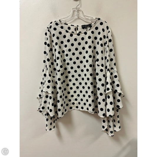 Top Long Sleeve By Eloquii In Polkadot Pattern, Size: 4x