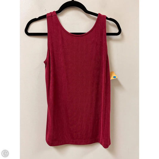 Top Sleeveless By Chicos In Red, Size: S