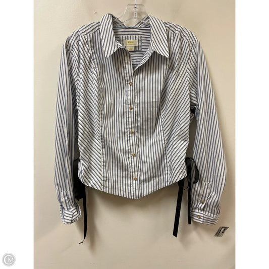 Blouse Long Sleeve By Maeve In Striped Pattern, Size: Xl