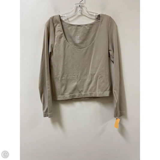 Top Long Sleeve By A New Day In Tan, Size: L
