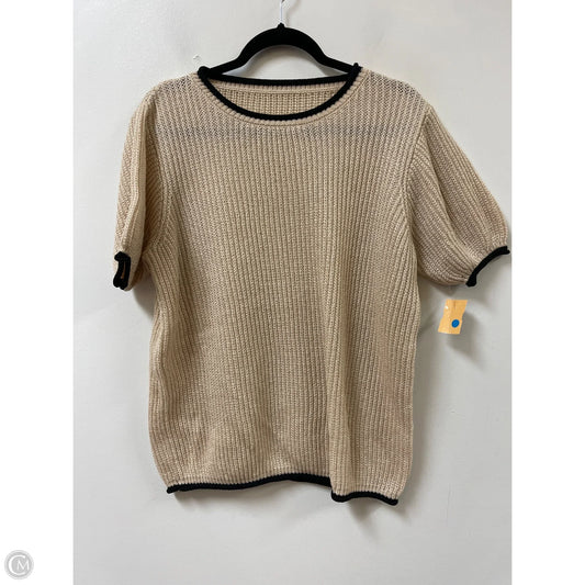 Sweater Short Sleeve By Clothes Mentor In Cream, Size: Xl
