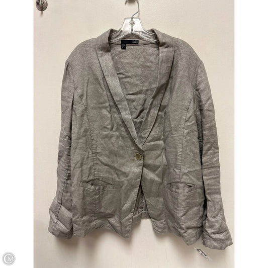 Blazer By Eileen Fisher In Silver, Size: 1x