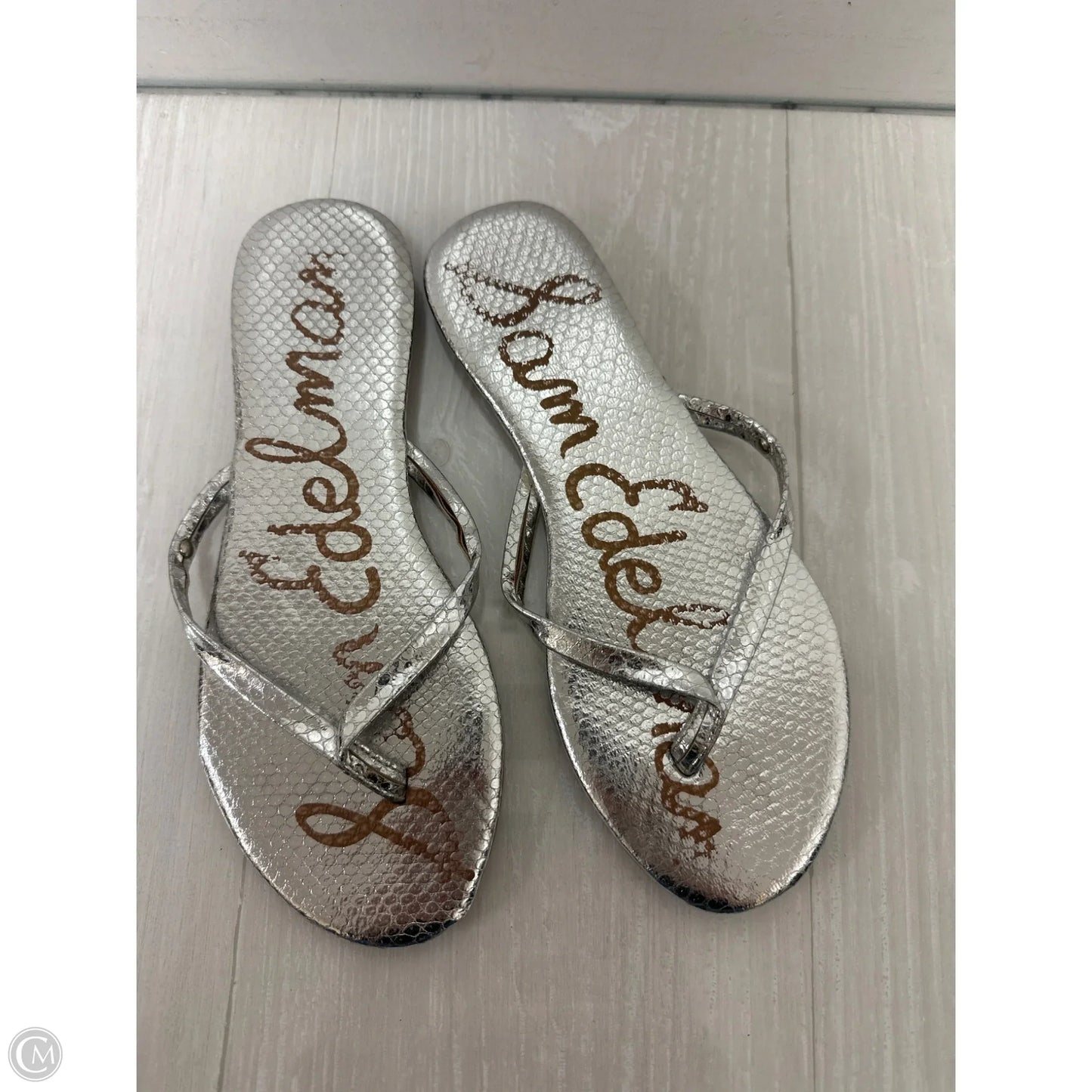 Sandals Flats By Sam Edelman In Silver, Size: 6