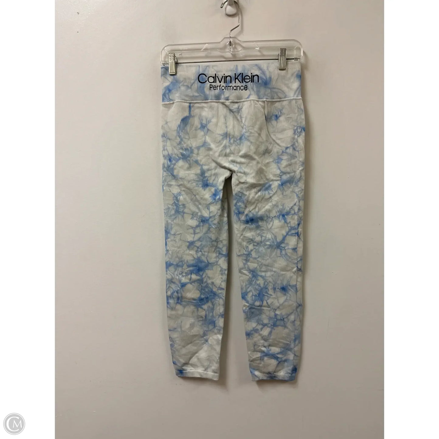 Athletic Pants By Calvin Klein In Blue & White, Size: L