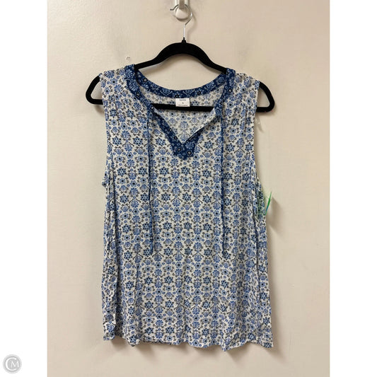 Top Sleeveless By Croft And Barrow In Navy, Size: S