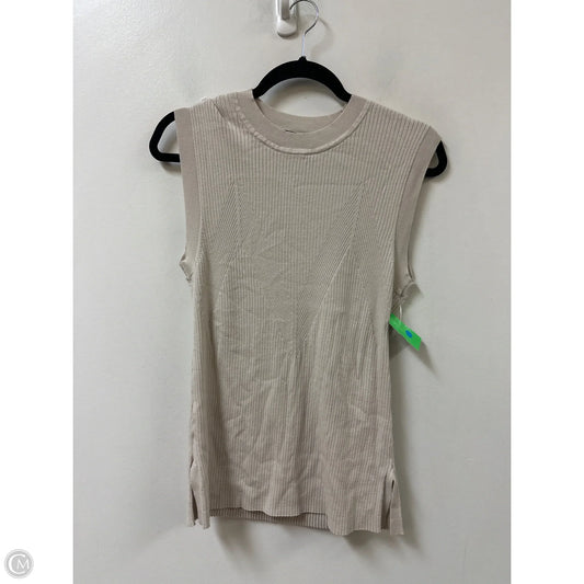 Top Sleeveless By Loft In Cream, Size: L