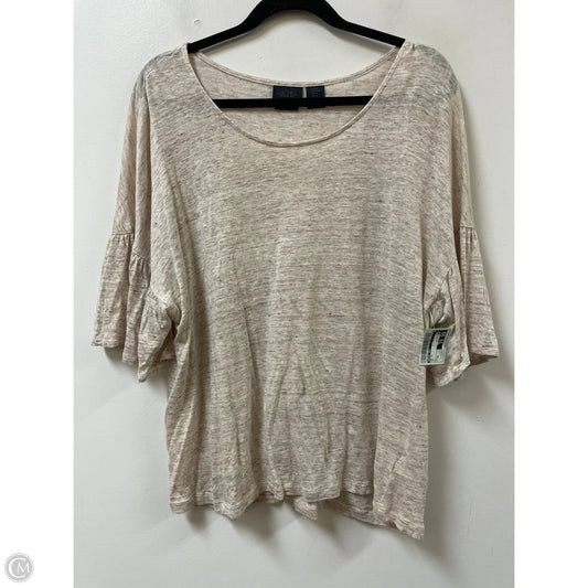Top Short Sleeve By Rachel Roy In Tan, Size: Xl