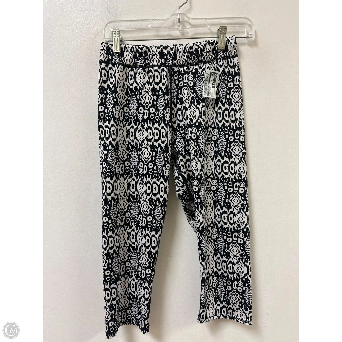 Athletic Pants By Clothes Mentor In Black & White, Size: L