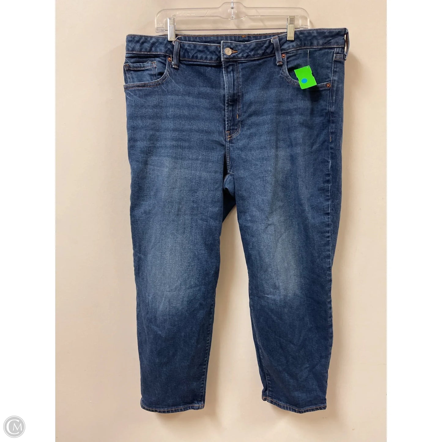 Jeans Straight By Old Navy In Blue Denim, Size: 20