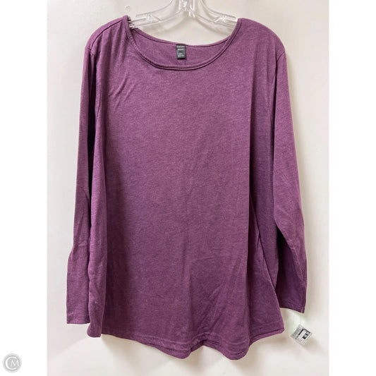 Top Long Sleeve By Emery Rose In Purple, Size: 4x