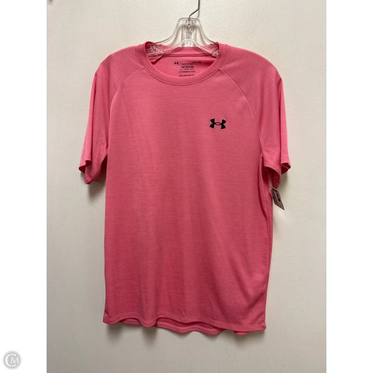 Athletic Top Short Sleeve By Under Armour In Pink, Size: S