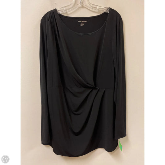 Top Long Sleeve By Lane Bryant In Black, Size: 3x