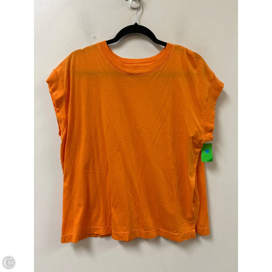Top Short Sleeve Basic By A New Day In Orange, Size: L