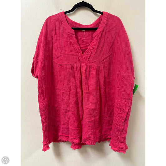 Top Short Sleeve By Entro In Pink, Size: 1x