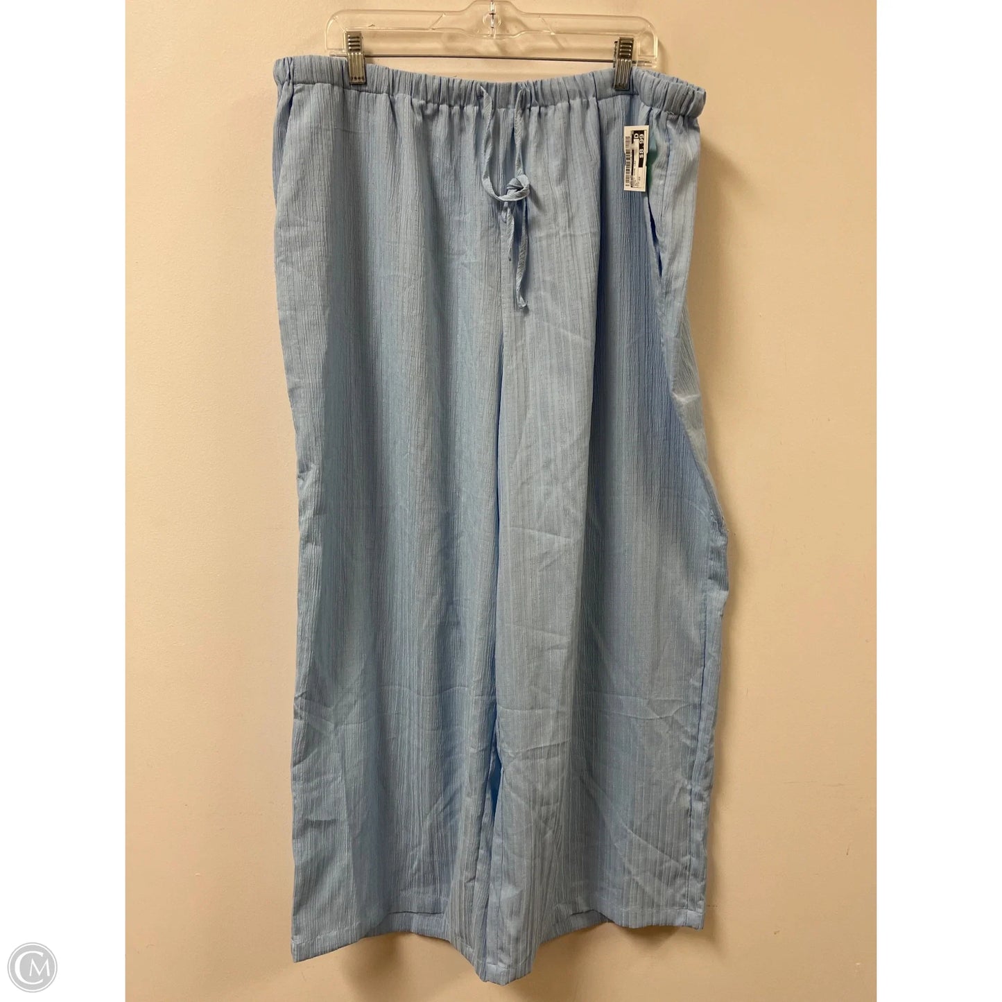 Pants Wide Leg By Shein In Blue, Size: 22