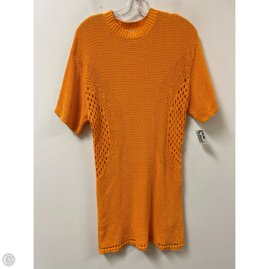 Dress Casual Midi By H&m In Orange, Size: S