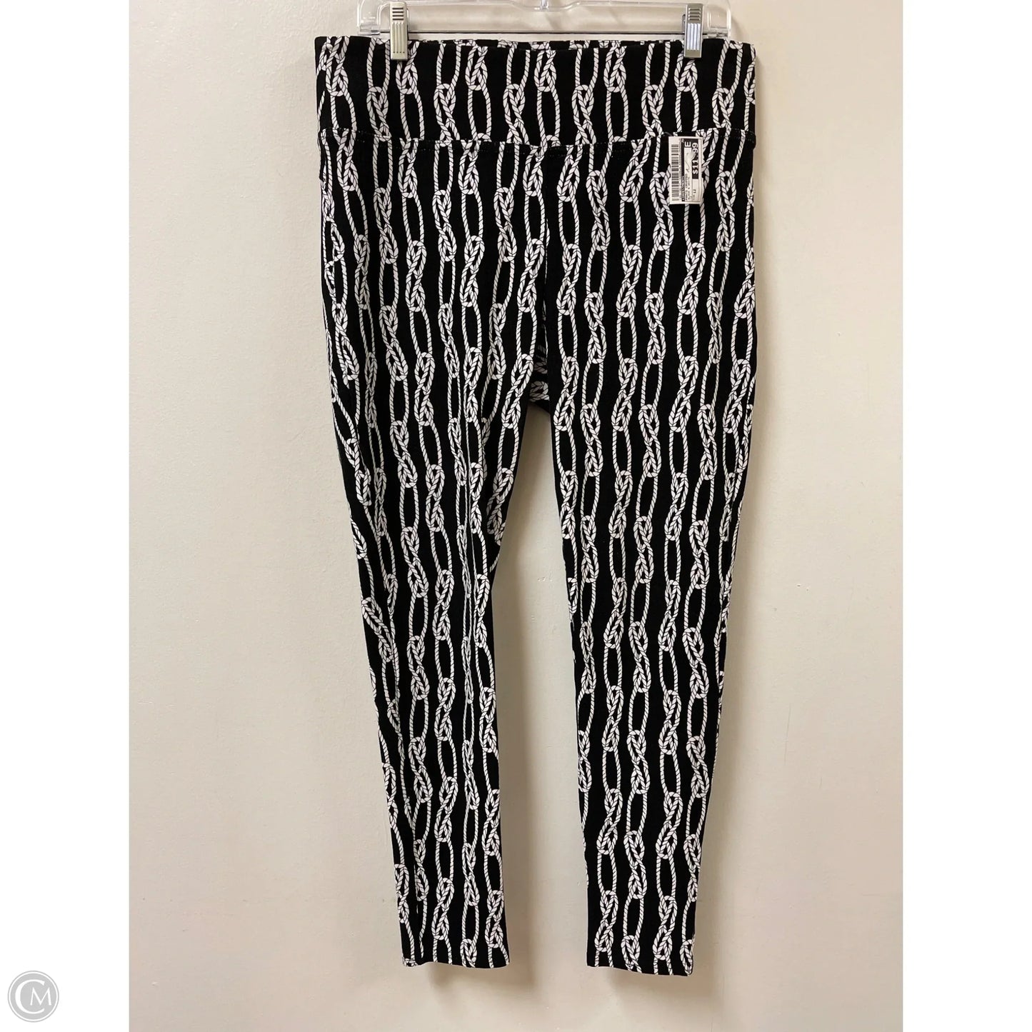 Pants Cropped By Investments In Black & White, Size: 12