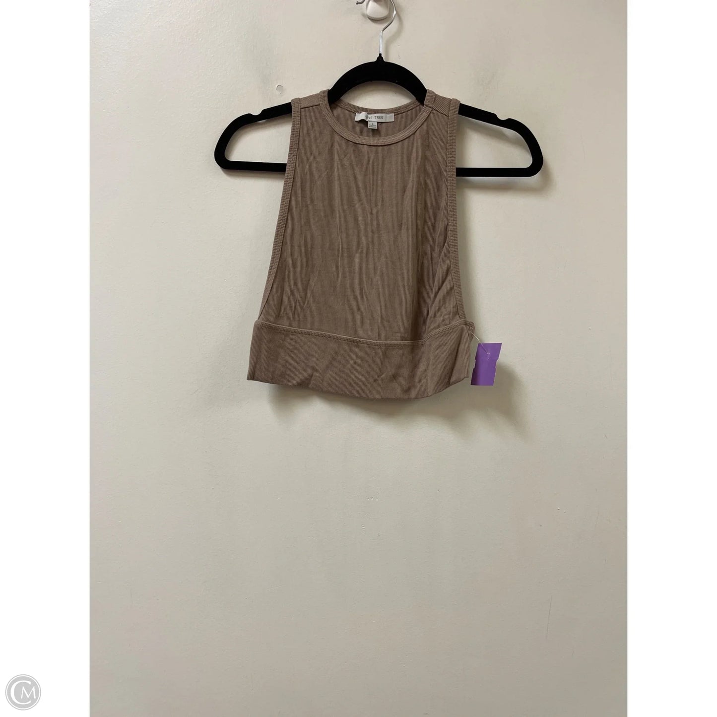 Top Sleeveless By Love Tree In Tan, Size: L
