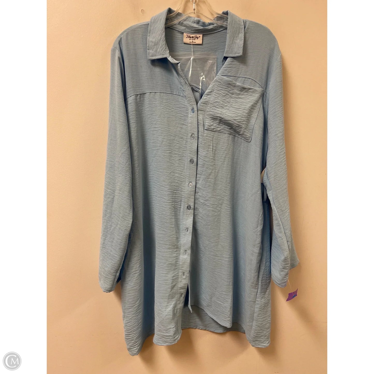 Dress Casual Midi By Clothes Mentor In Blue & Brown, Size: Xl