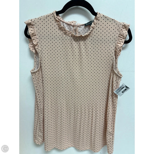 Top Sleeveless By Adrianna Papell In Peach, Size: M