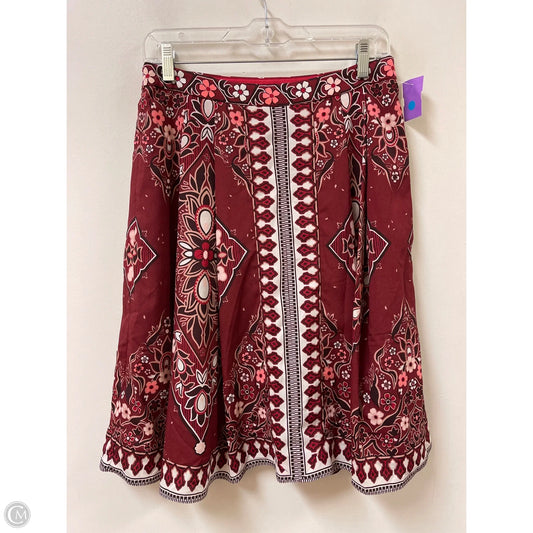 Skirt Midi By Banana Republic In Red, Size: 4