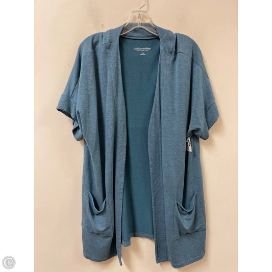 Sweater Cardigan By Soft Surroundings In Blue, Size: L