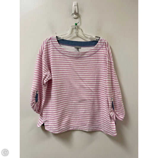 Top Long Sleeve By Talbots In Striped Pattern, Size: 1x