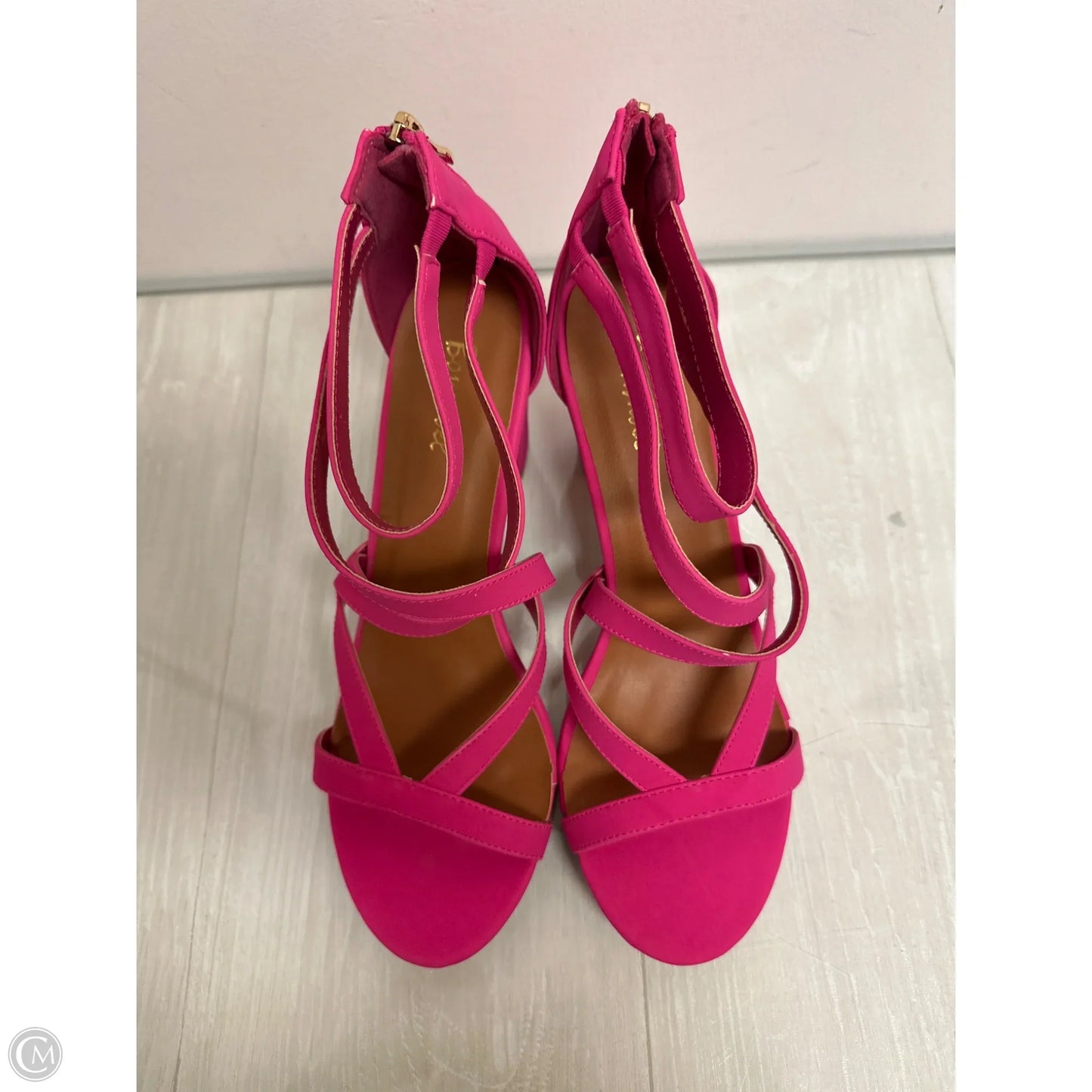 Sandals Heels Block By Clothes Mentor In Pink, Size: 10