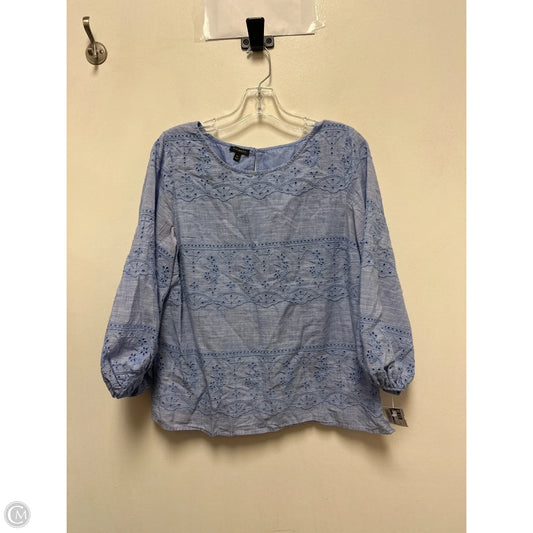Top Long Sleeve By Talbots In Blue, Size: M