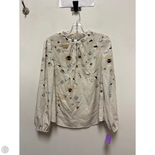 Top Long Sleeve By White House Black Market In Cream, Size: Xs
