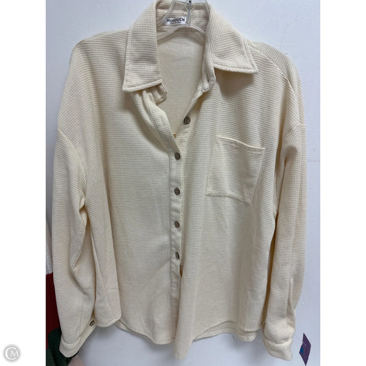 Blouse Long Sleeve By Clothes Mentor In Cream, Size: Xl