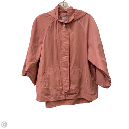Jacket Windbreaker By Isaac Mizrahi In Pink, Size: S