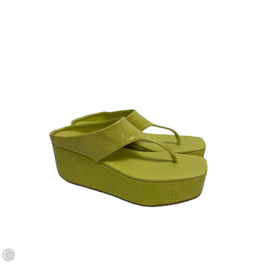 Sandals Heels Wedge By Matisse In Green, Size: 9