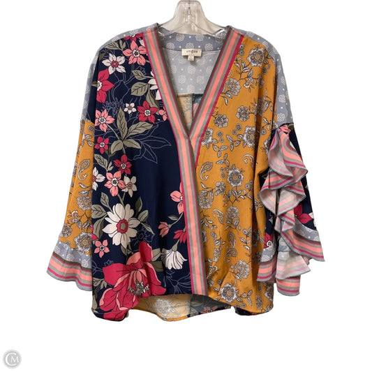 Top Long Sleeve By Umgee In Floral Print, Size: L