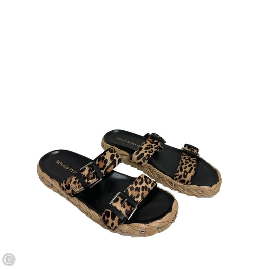 Sandals Flats By Donald Pliner In Leopard Print, Size: 8.5