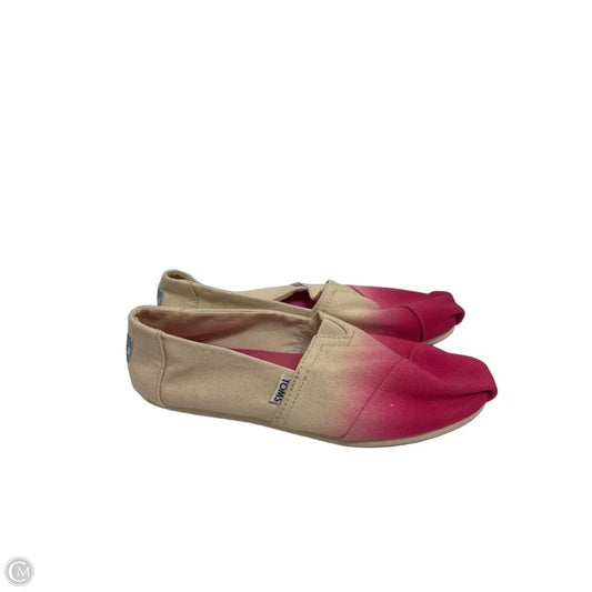 Shoes Flats By Toms In Cream & Pink, Size: 8