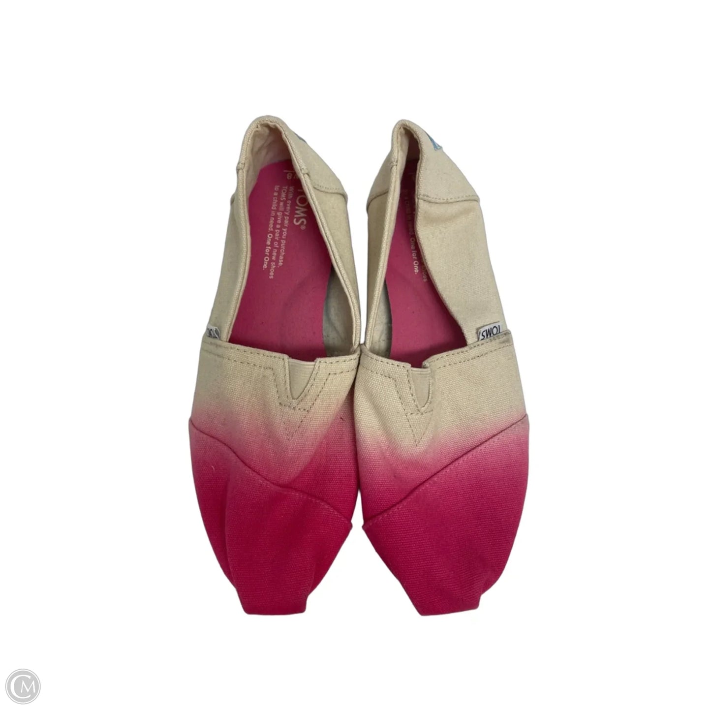 Shoes Flats By Toms In Cream & Pink, Size: 8