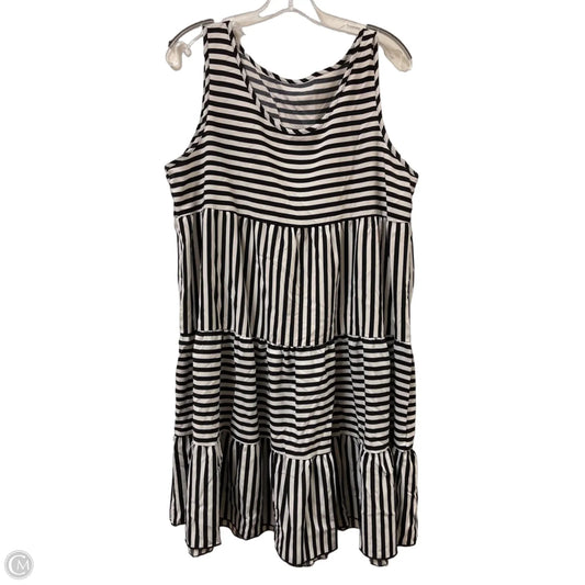 Dress Casual Midi By Shein In Striped Pattern, Size: Xl