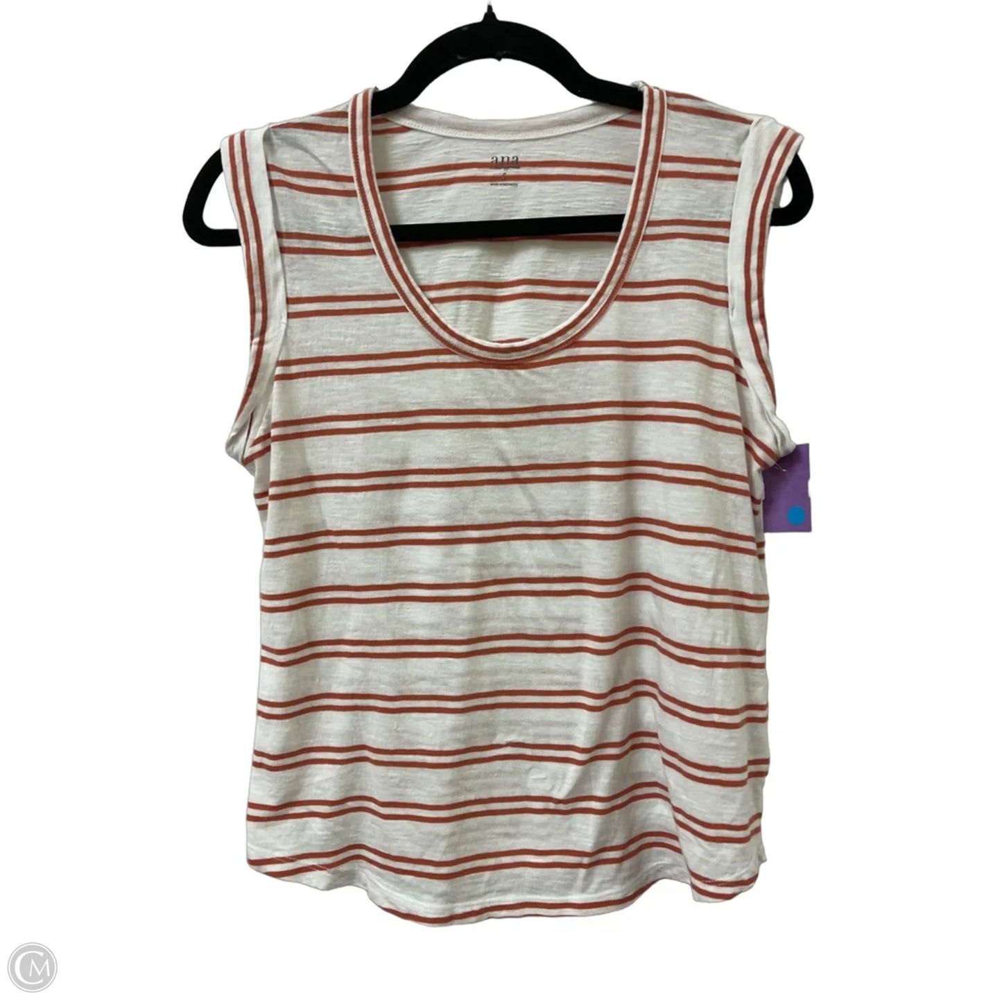 Top Sleeveless By Ana In Striped Pattern, Size: S