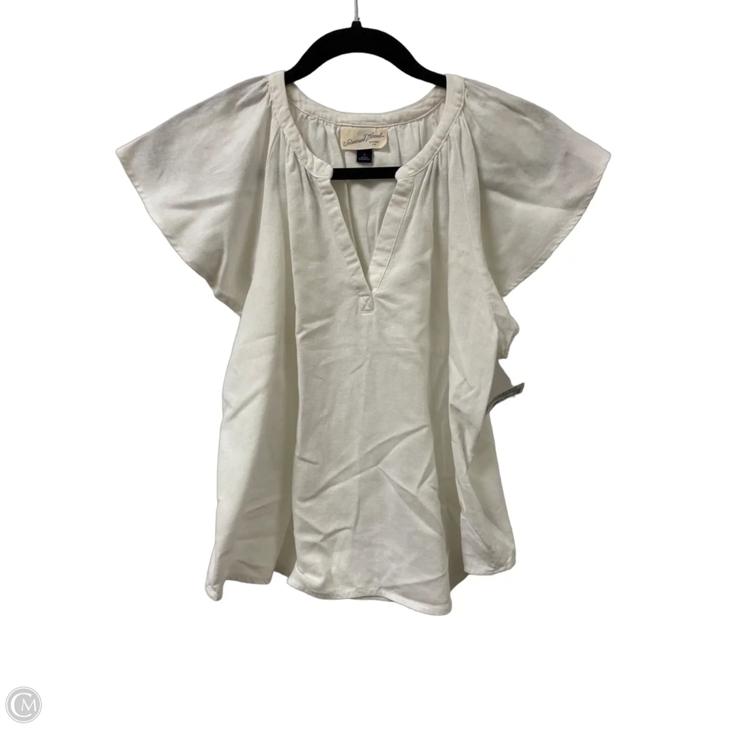 Top Short Sleeve By Universal Thread In White, Size: S
